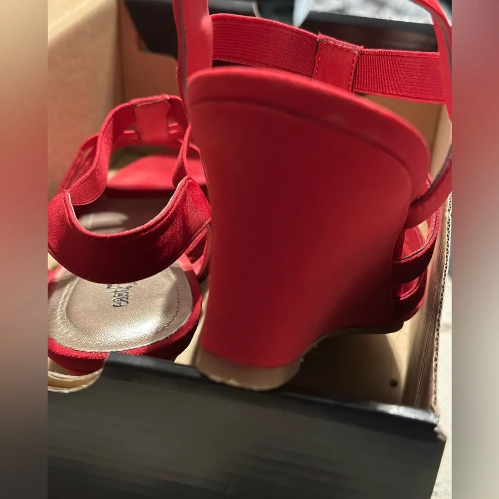 East 5th Red Wedges Size: 8.5